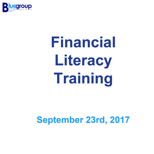 September 23rd - Financial Literacy Training